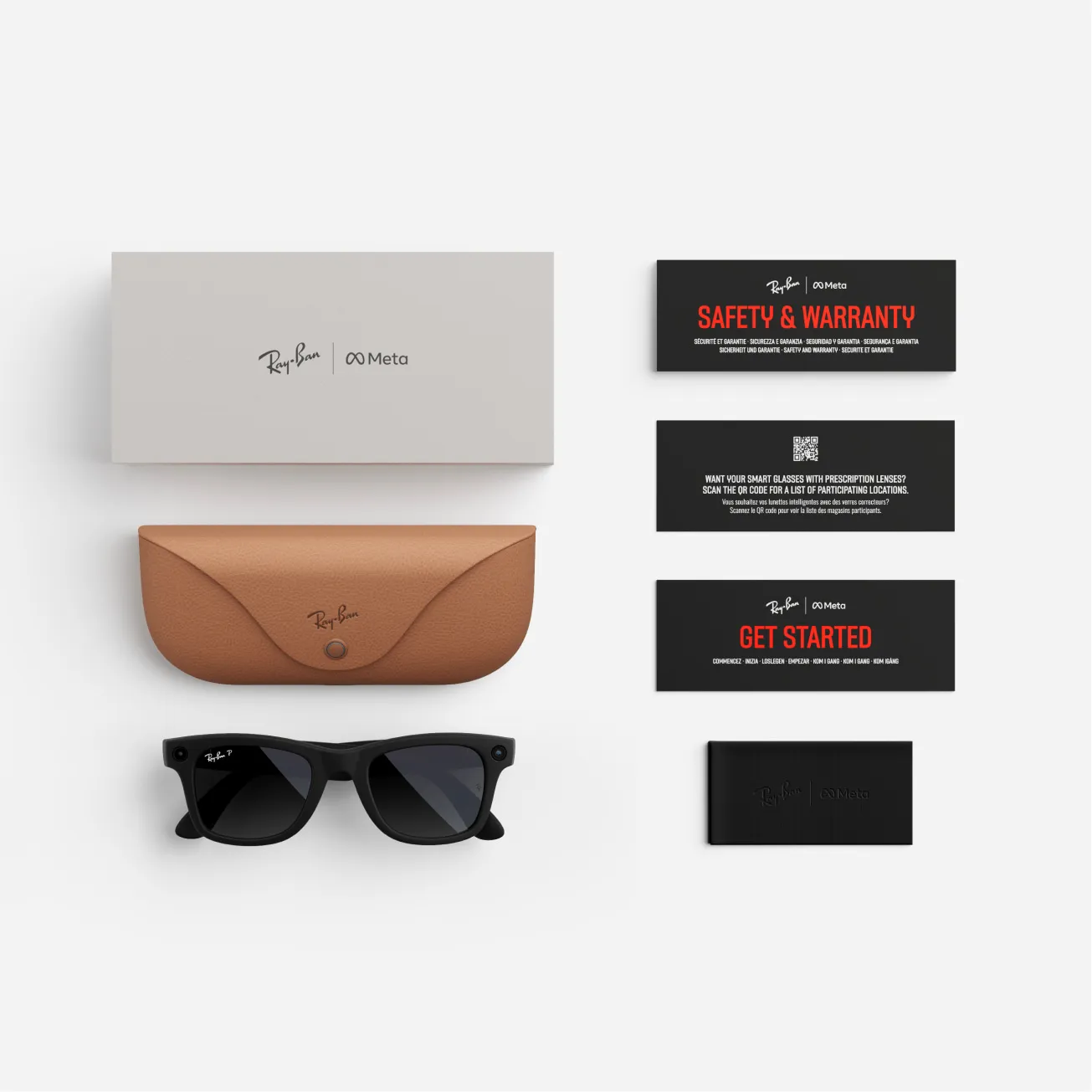 Ray-Ban Meta Wayfarer (Gen 1), Matte Black / Gradient Graphite Polarized, Standard - Image 3