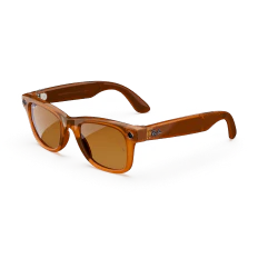 Ray-Ban Meta Wayfarer (Gen 1), Shiny Caramel Transparent / Brown Polarized, Standard - Image 8