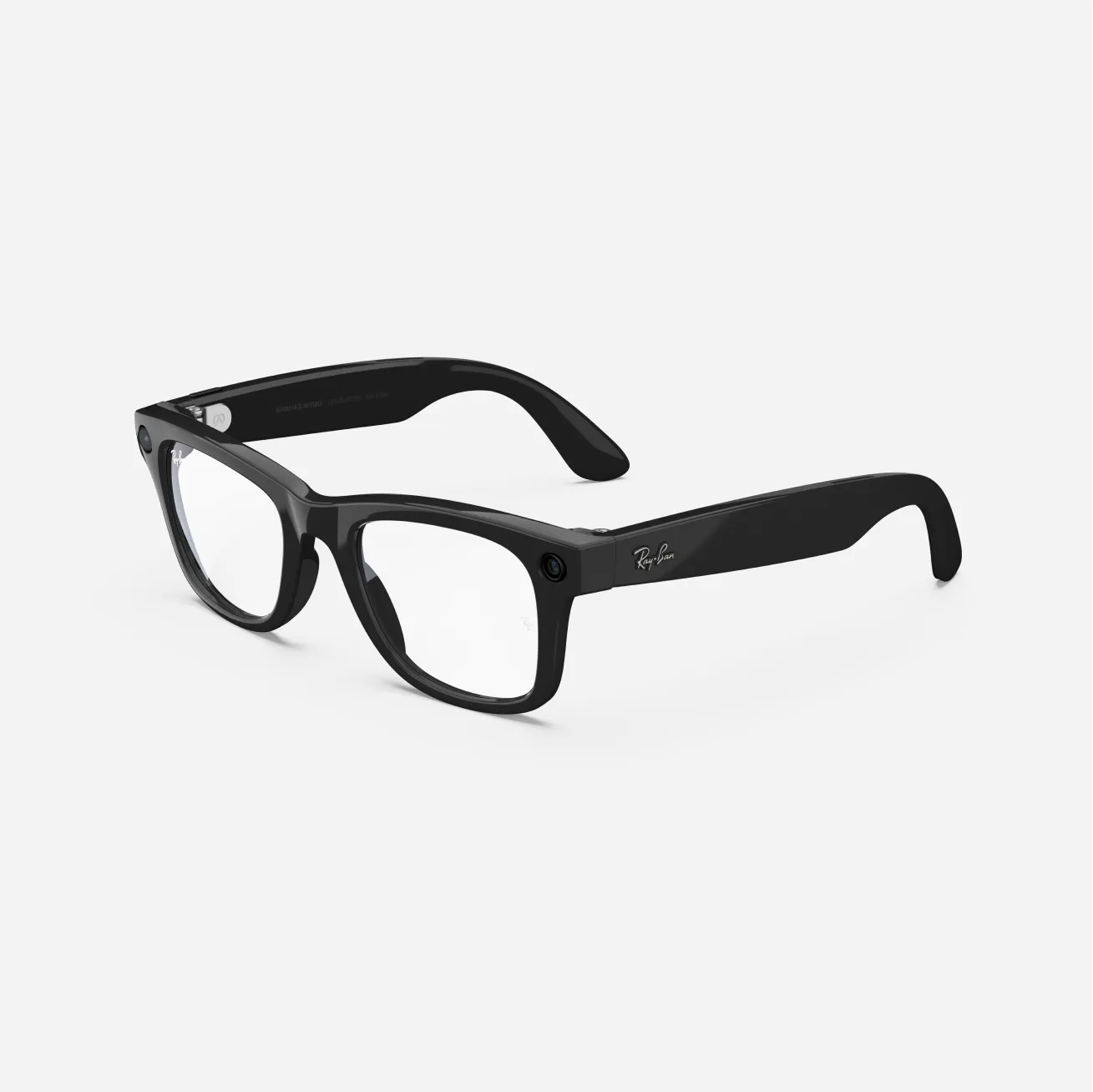 Ray-Ban Meta Wayfarer (Gen 1), Shiny Black / Clear, Large - Image 4