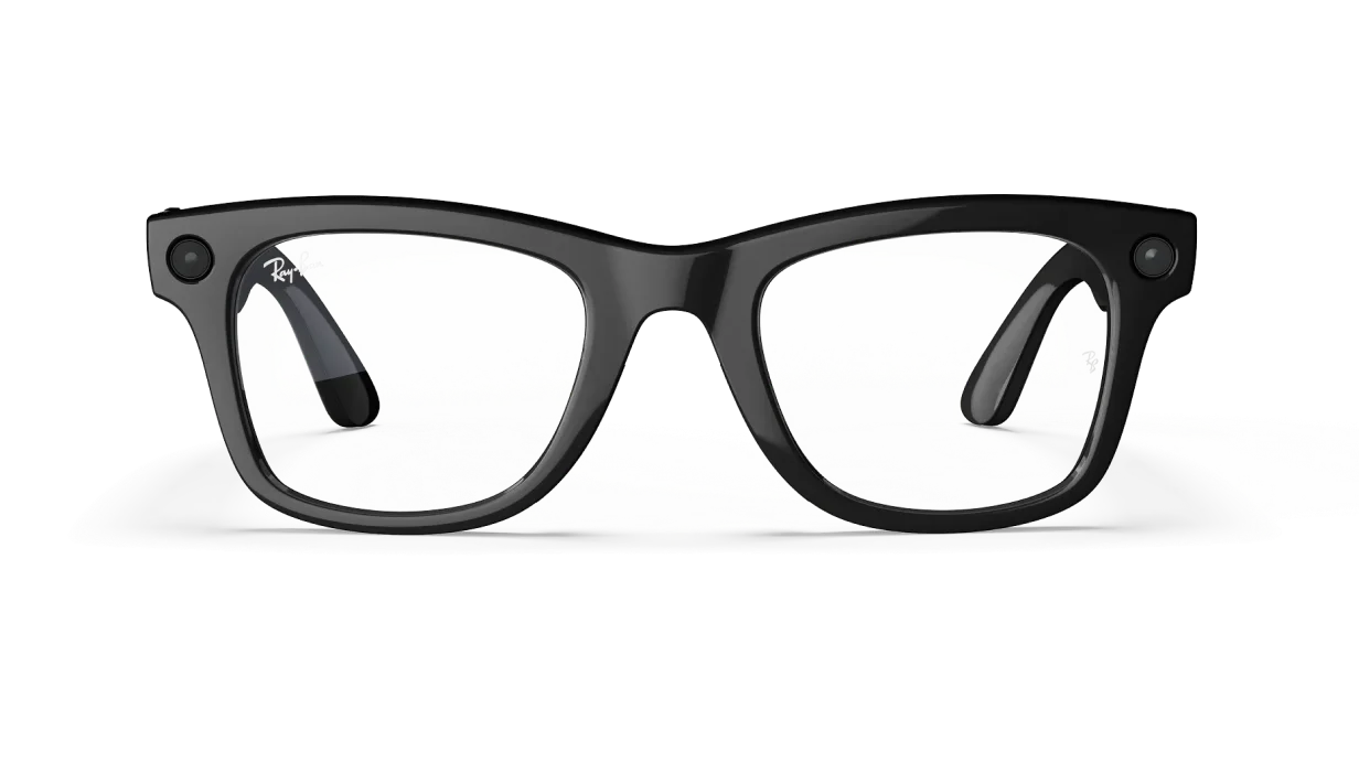 Ray-Ban Meta Wayfarer (Gen 1), Shiny Black / Clear, Large - Image 8