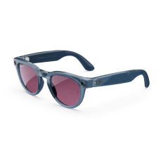 Ray-Ban Meta Headliner (Gen 1), Shiny Jeans Transparent / Dusty Red Polarized, Standard - Image 8