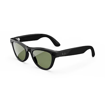 Ray-Ban Meta Skyler (Gen 1), Shiny Black / G15 Green, Standard - Image 8