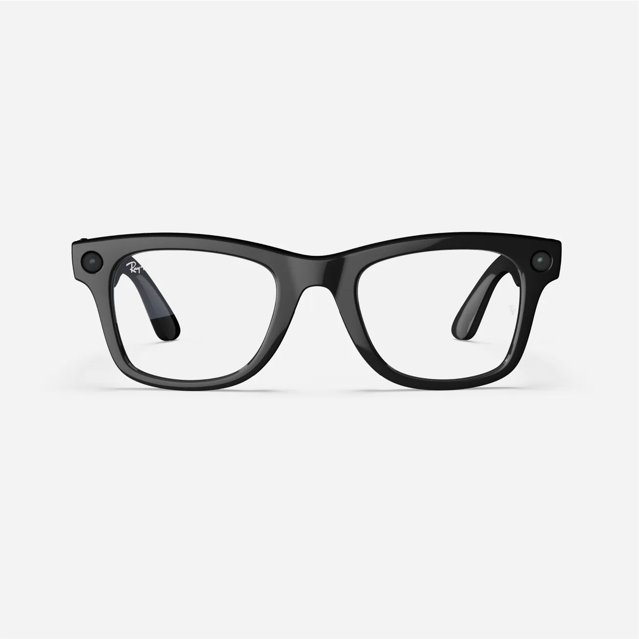 Refurbished Ray-Ban Meta Wayfarer (Gen 1), Shiny Black / Clear, Standard, High Bridge Fit - Image 6