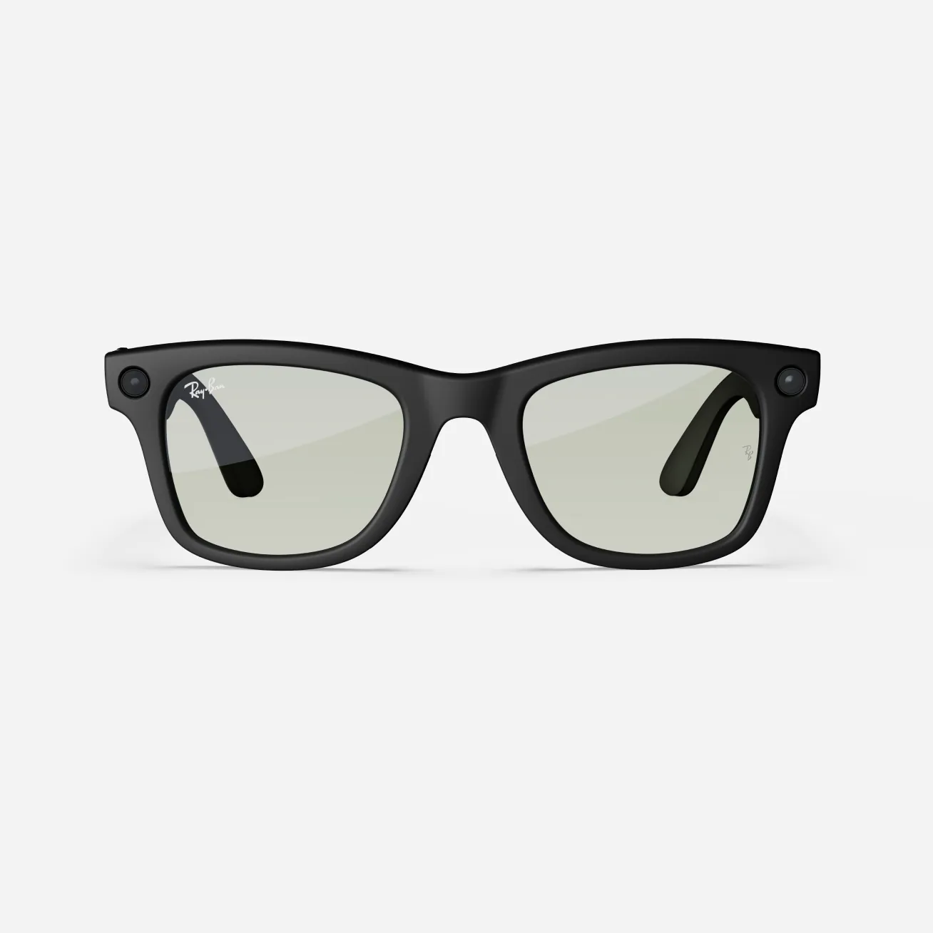 Refurbished Ray-Ban Meta Wayfarer (Gen 1), Matte Black / Clear to G-15 Green Transitions®, Standard, High Bridge Fit - Image 2