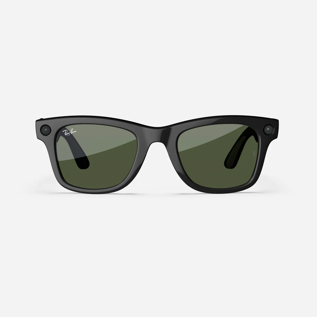 Refurbished Ray-Ban Meta Wayfarer (Gen 1), Shiny Black / G15 Green, Large, High Bridge Fit - Image 7